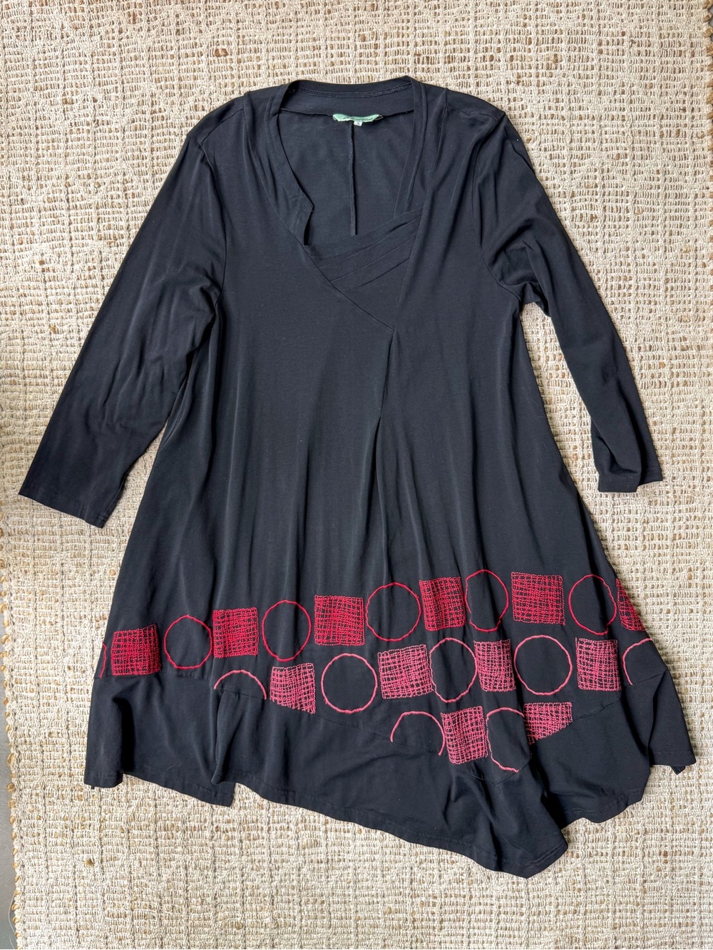 Redwood Court Black Asymmetrical Dress - size S - whimsigoth cottagecore